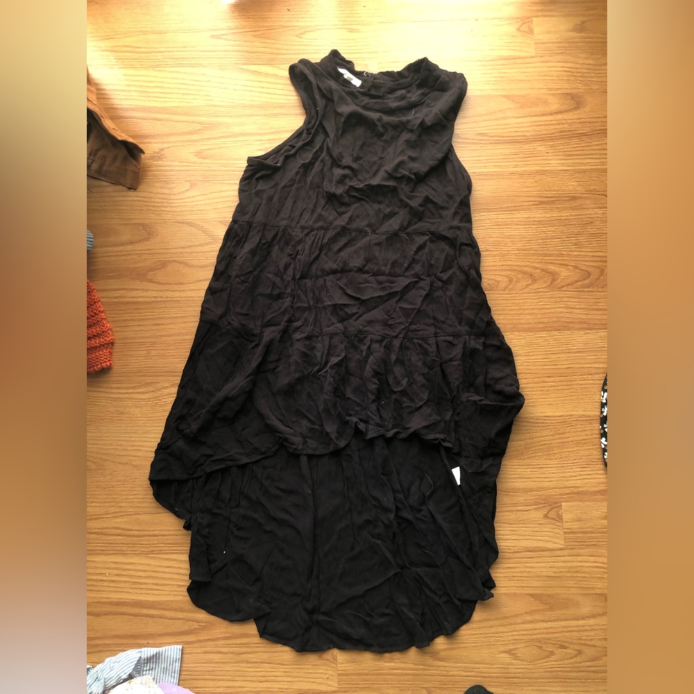 Maurices Black Sleeveless Maxi Dress with Button Detail